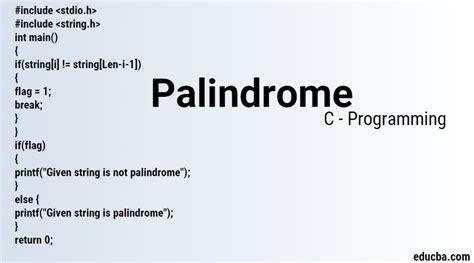write a program for palindrome in c