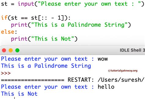 write a program to check palindrome