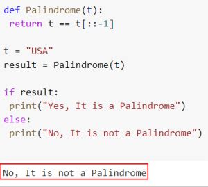 write a program to palindrome in python