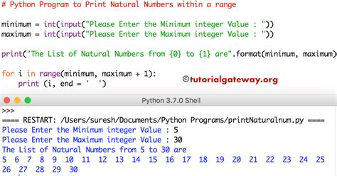 write a program to print natural numbers from 1 to 100 in python