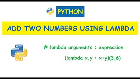 write a python program to add two numbers using lambda function