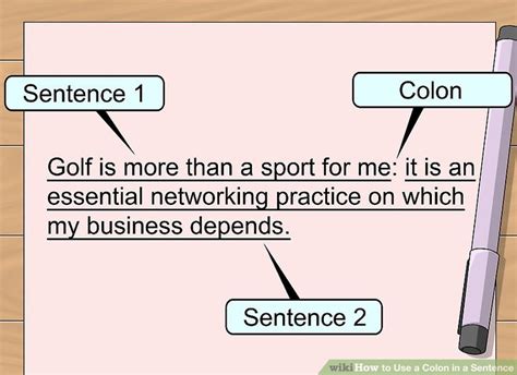 write a sentence correctly using a colon
