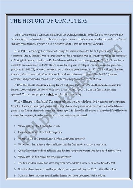 write a short note on computer in science and technology