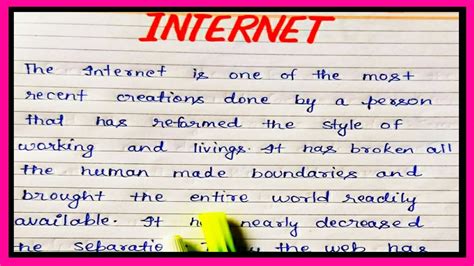 write a short note on internet service with example