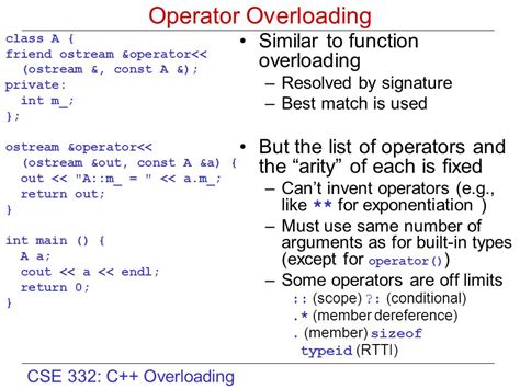 write a short note on operator overloading in c++