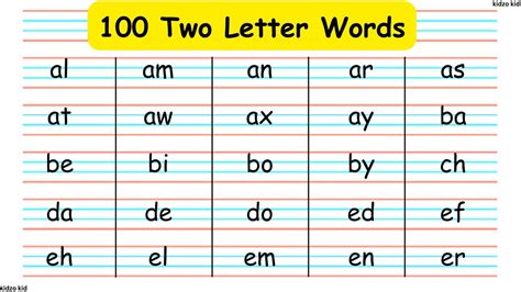 write a to z two words