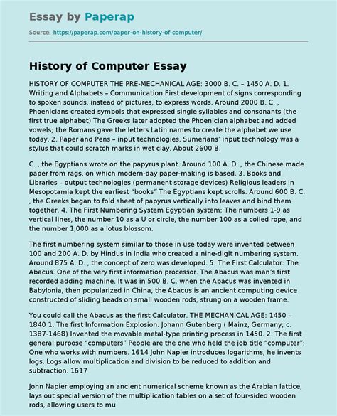 write about history of computer in 200 words