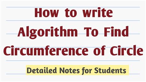 write an algorithm to calculate the circumference and area of a circle and output the result