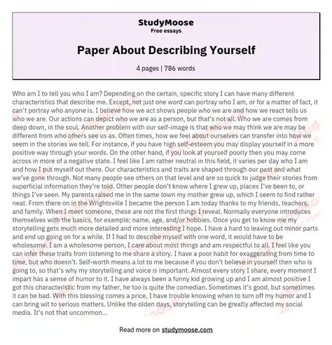 write an essay about yourself example