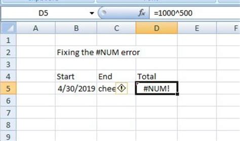 write any two types of error in excel formula