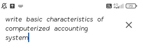 write basic characteristics of computerized accounting system