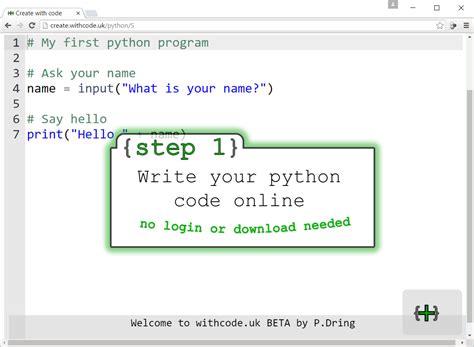 write code in python online