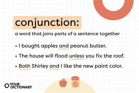 write definition of conjunction with example