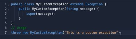 Write Exception Message Java
