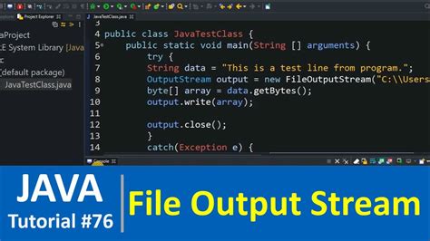 Write File Fileoutputstream Java