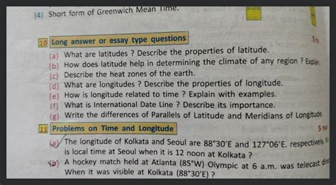 write short note on parallel of latitude