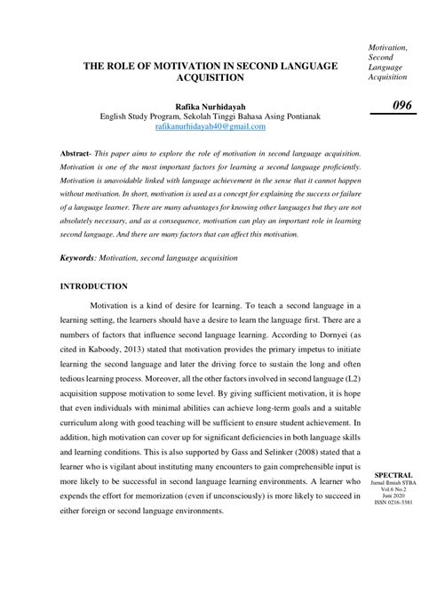 write short notes on the role of motivation in second language learning