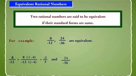 write the definition of equivalent rational number