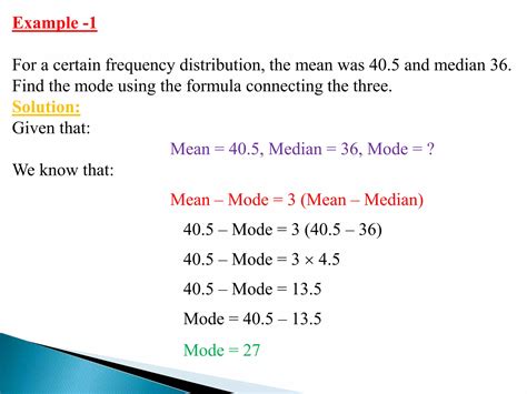 write the empirical relationship between mean median and mode of the given data