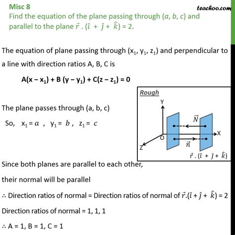 write the equation of the plane passing through abc and parallel to xy plane