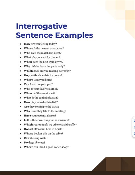 write the examples of interrogative sentence
