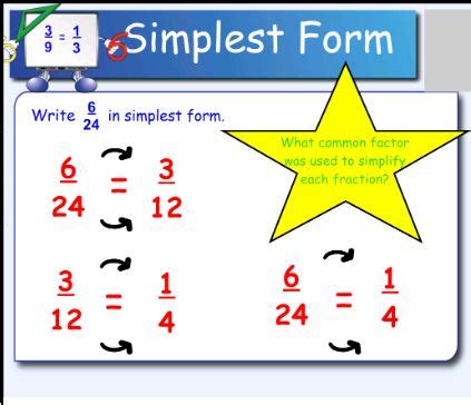 write the fraction 7/14 in simplest form