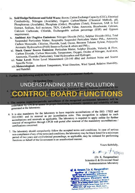 write the functions of state pollution control board