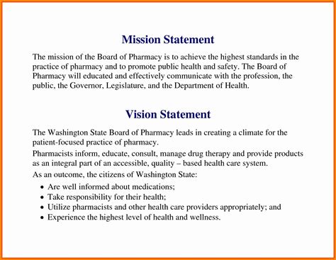 writing a personal vision statement examples