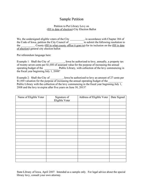 writing a petition format