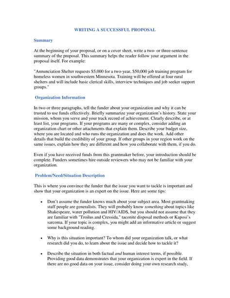 writing a proposal