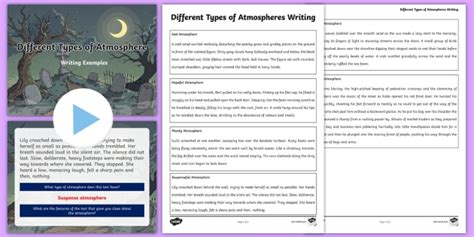 Writing Atmosphere Examples
