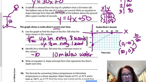 writing linear equations from situations and graphs worksheet answers