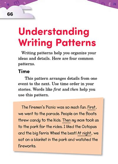 writing patterns examples