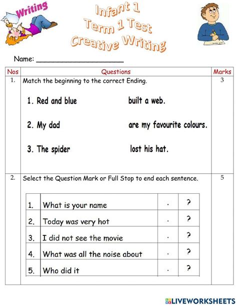 Writing Test Grade 1