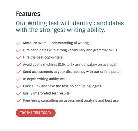 Writing Test Job Interview