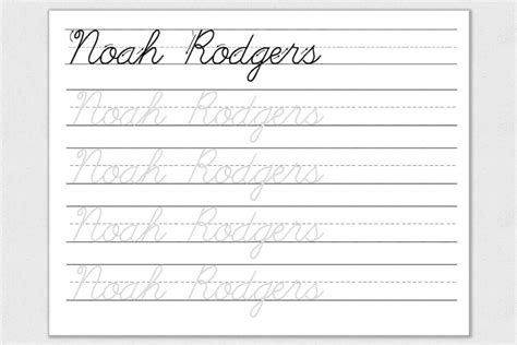 Writing You Name In Cursive Printables