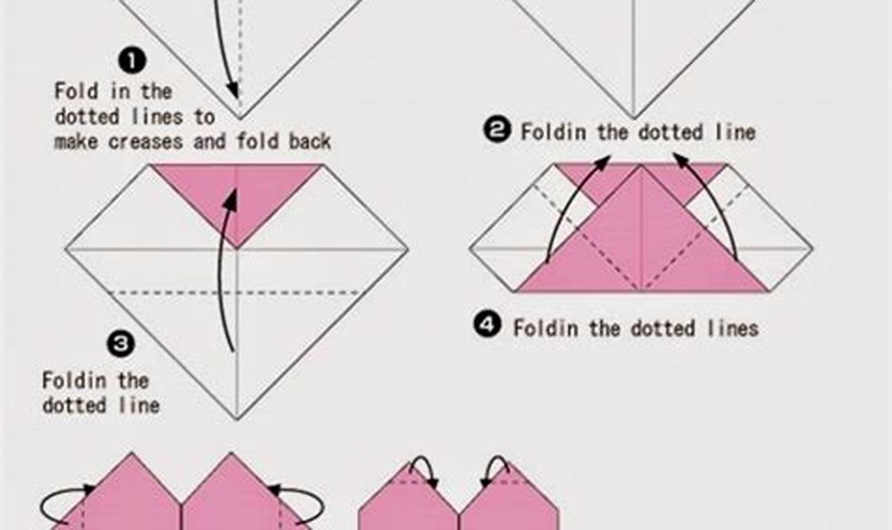 written instructions for origami heart