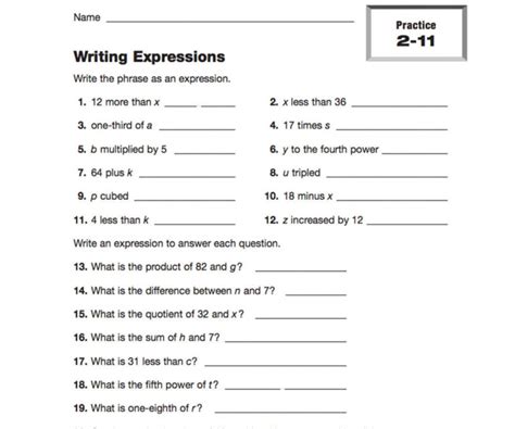 written expression examples pdf