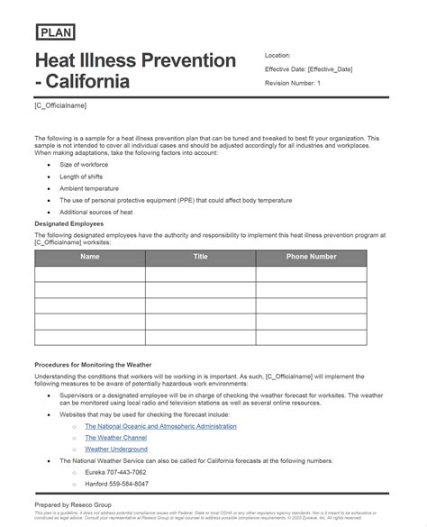 written heat illness prevention program