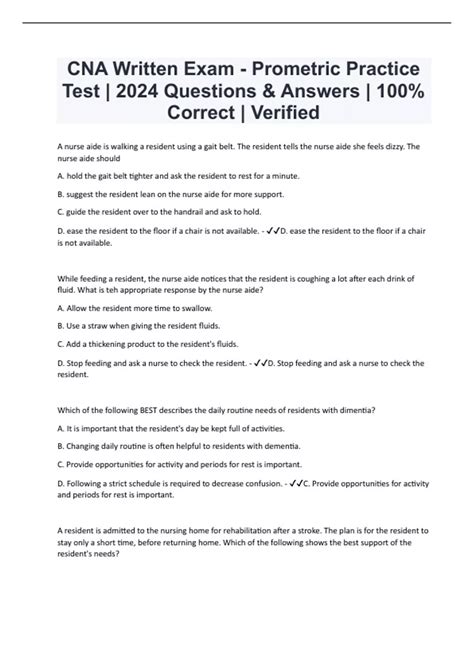 written test example questions and answers