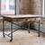 wrought iron and wood desk
