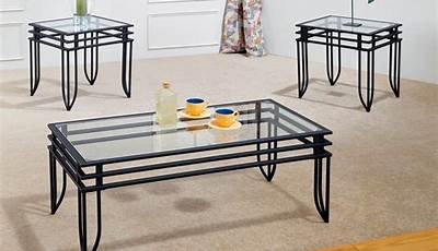 Wrought Iron Glass Coffee Tables