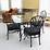 Wrought Iron Glass Top Dining Table and 6 Chairs in Bradwell, Norfolk