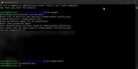 wsl ssh-keygen