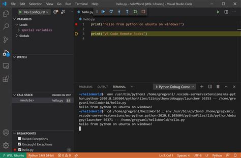 wsl ubuntu vscode python