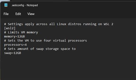 wslconfig file memory