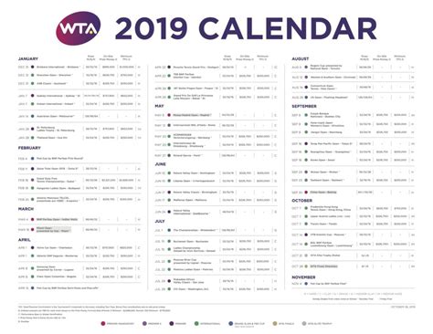 wta tv schedule 2019