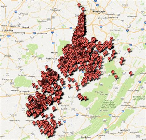 wv dep oil and gas well map
