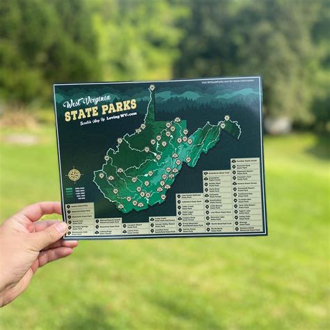 wv state park scratch off map