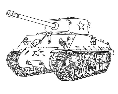 ww2 tank drawing